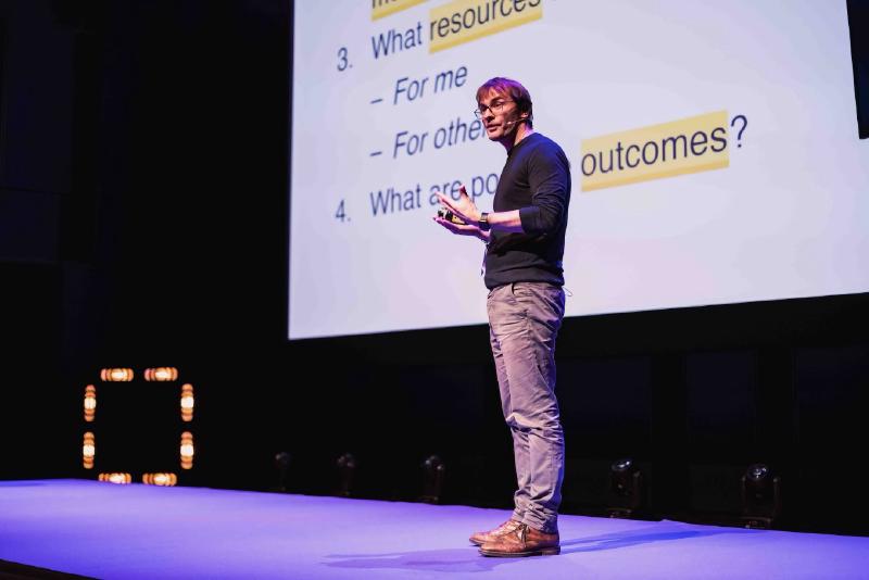 Esko Lehtme presenting